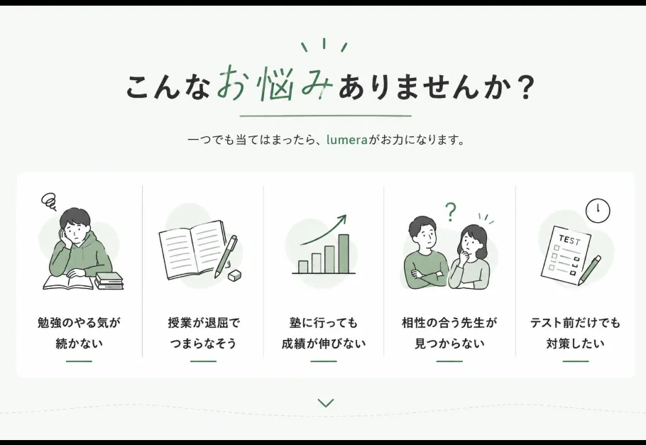 勉強や先生選びに関する5つの悩み